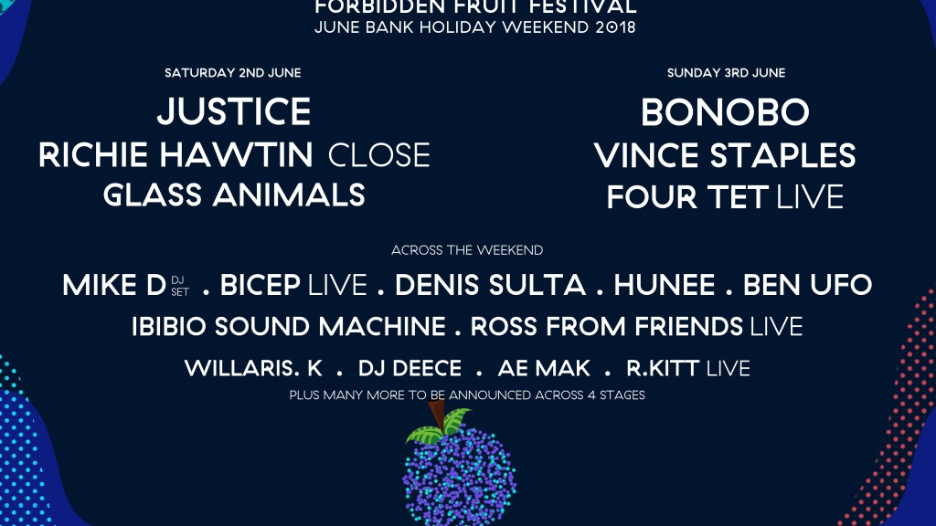 Forbidden Fruit day-by-day line up for 2018.